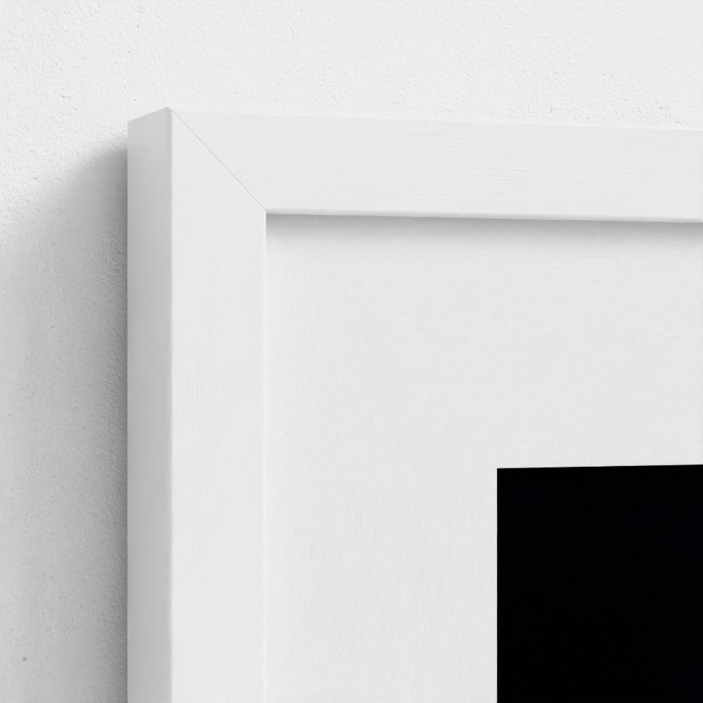 White picture frame on a white background