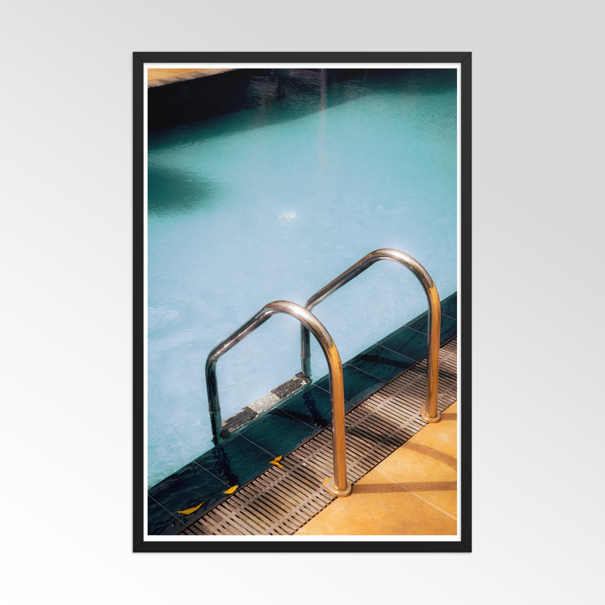Minimal luxury poolside framed wall art print