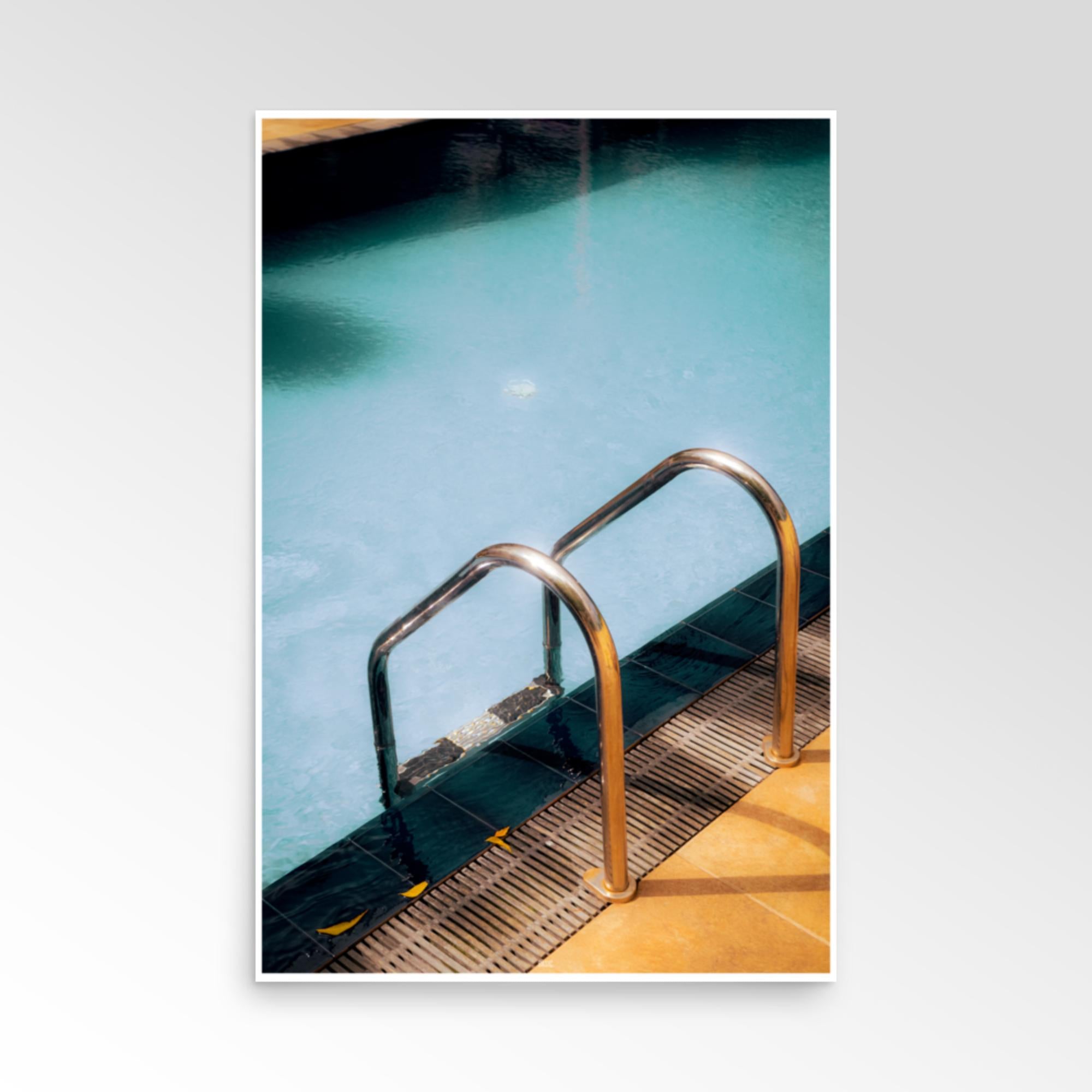 Minimal luxury poolside framed wall art print