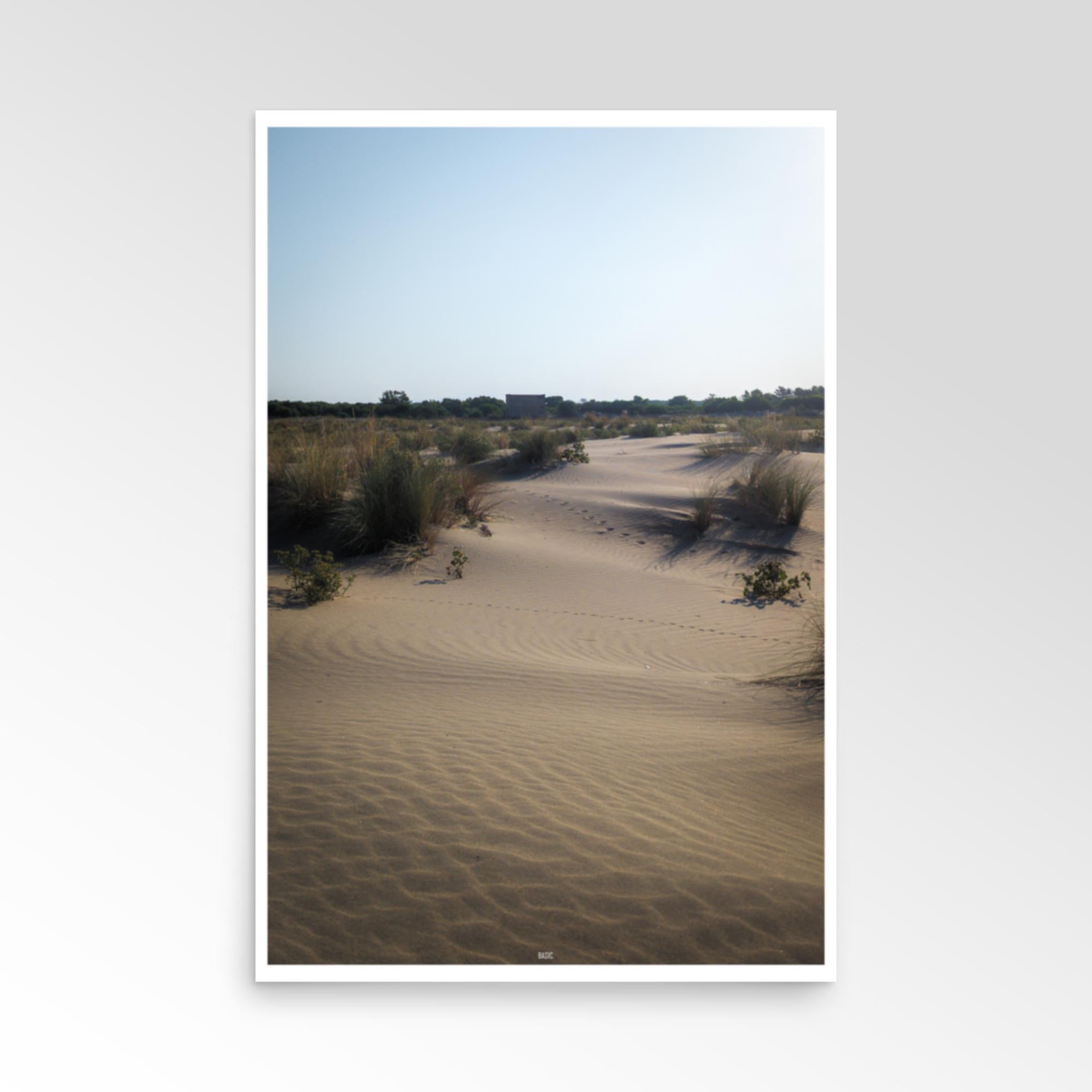 Minimal sand dunes landscape framed poster